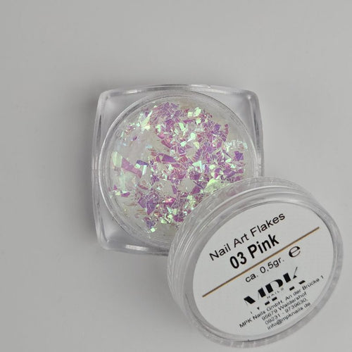 Bild 1 in Galerieansicht laden. Nail Art Flakes mit Farbwechsel 03) Pink
