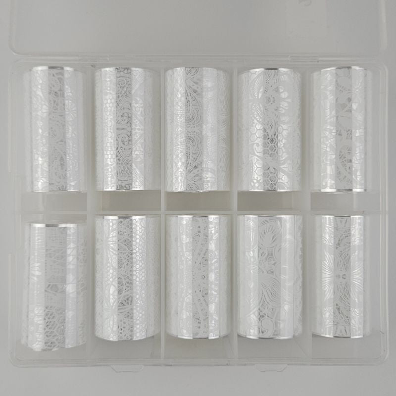 10x Nailart Transfer Folie in Box #67