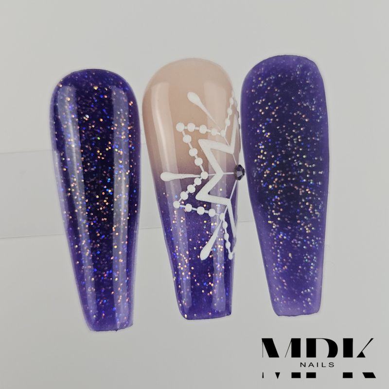 Farb-Acryl 10 Indigo Glitter