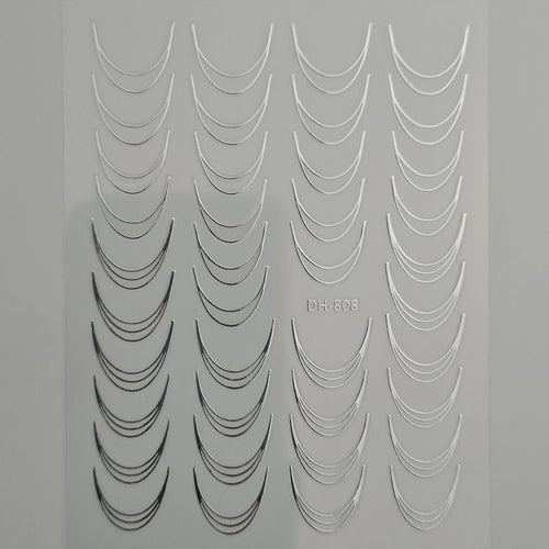 Bild 1 in Galerieansicht laden. Nail Sticker French silber B244