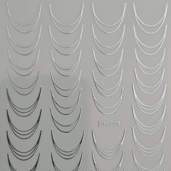 Nail Sticker French silber B244
