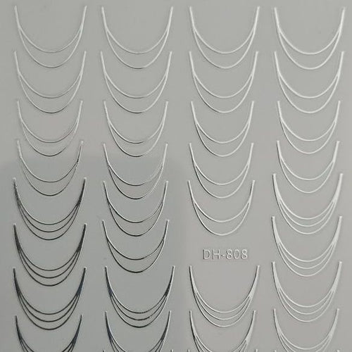 Bild 1 in Galerieansicht laden. Nail Sticker French silber B244