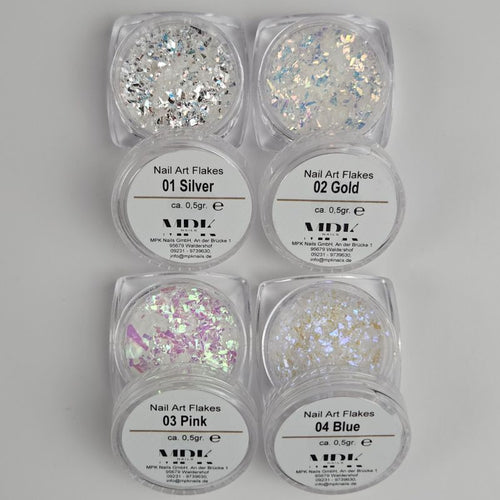Bild 1 in Galerieansicht laden. 4x Nail Art Flakes mit Farbwechsel im Set