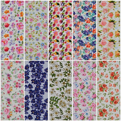 Bild 1 in Galerieansicht laden. 10x Nailart Transfer Folie in Box #Flowers