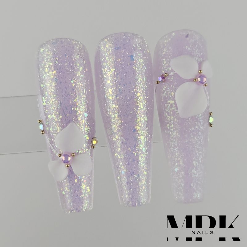 Glitter Builder Gel Lavender Pearl