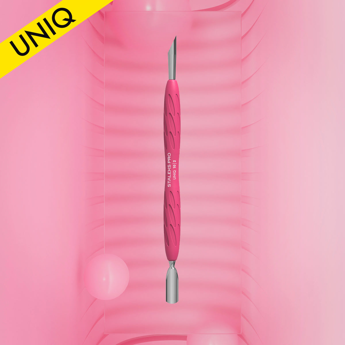 Staleks Nagelhautschieber Cuticle Pusher mit Silikongriff UNIQ 10 TYP 2