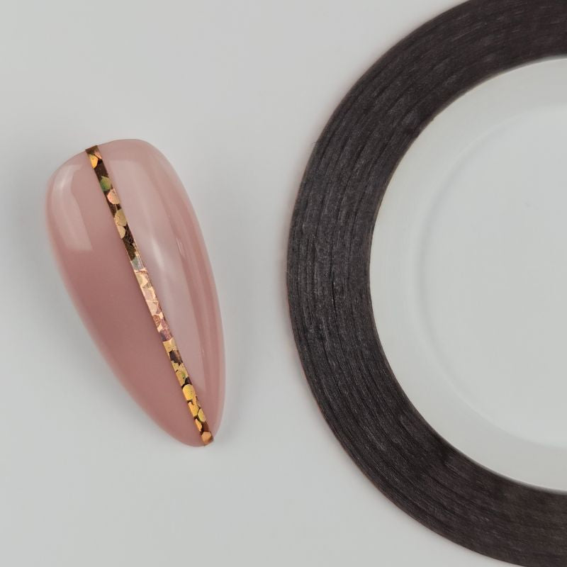 Nailart Zierstreifen  holo copper