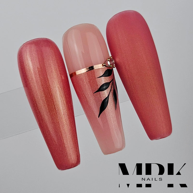 Luxury Gel Polish E025 Metallic Salmon Gold